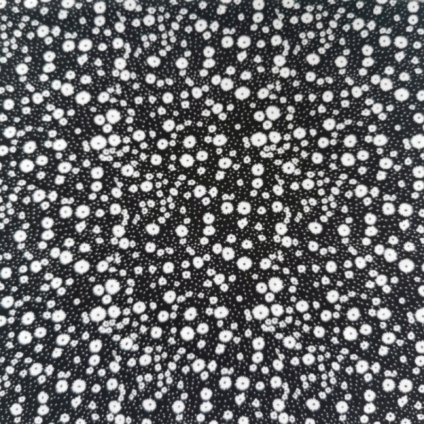 Floral Viscose Chalis - Design 5 BLACK